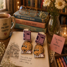 Load image into Gallery viewer, Bear Country Brother Bear handmade storybook earrings.
