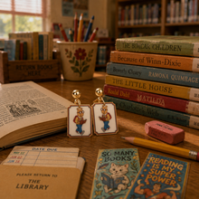 Load image into Gallery viewer, Library Days Earrings
