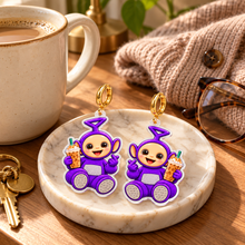 Load image into Gallery viewer, Tubby Needs Coffee Earrings
