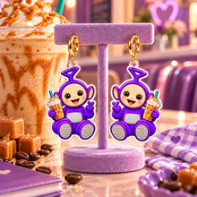 Load image into Gallery viewer, Tubby Needs Coffee Earrings
